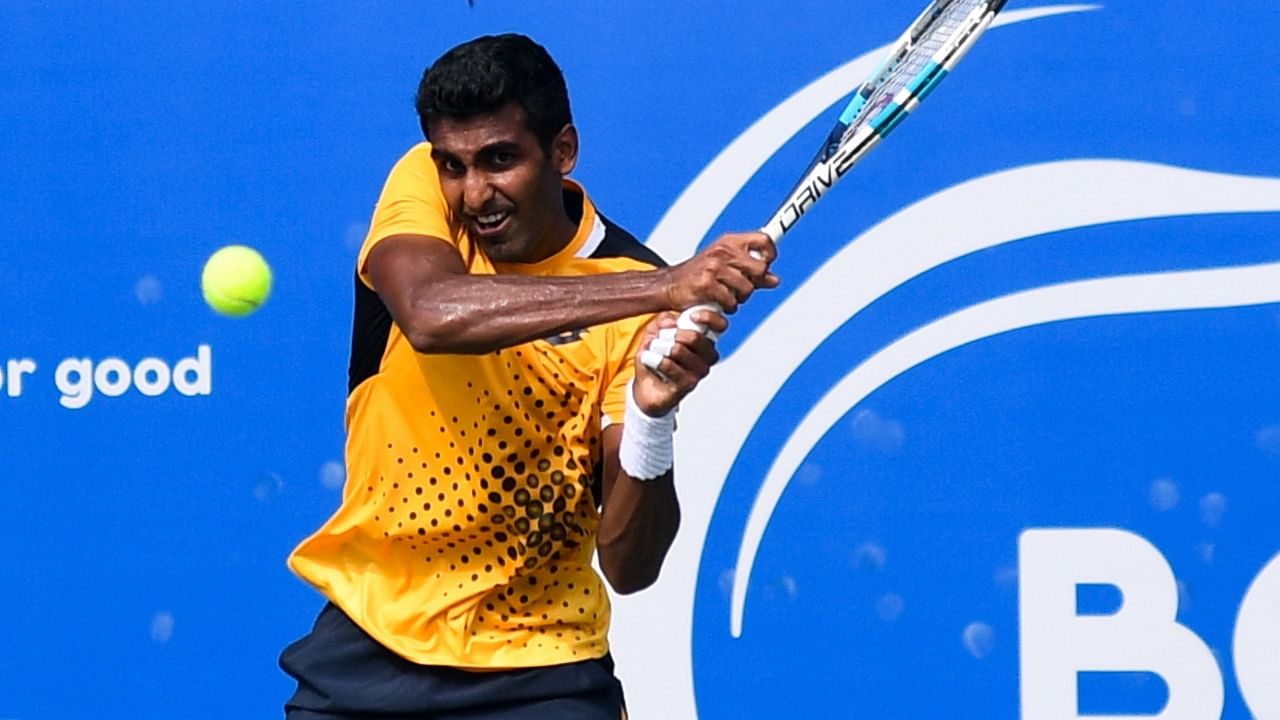 Indian Tennis player Prajnesh Gunneswaran. Credit: DH Photo