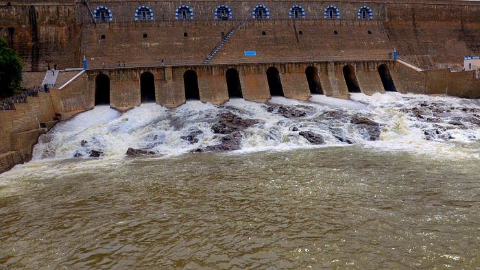Mettur dam gates opened to release disputed-river Cauvery water, July 19, 2018. Credit: PTI File Photo