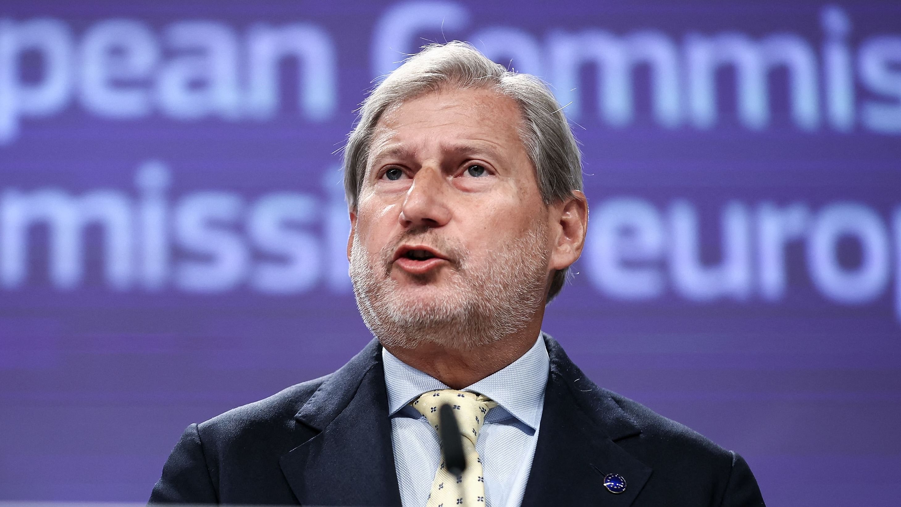 The European Commission's budget commissioner, Johannes Hahn, told a press conference Sunday that the EU's executive proposed suspending "the commitments for cohesion programmes and cohesion policy amounting to (an) estimated amount of 7.5 billion euros." Credit: AFP Photo