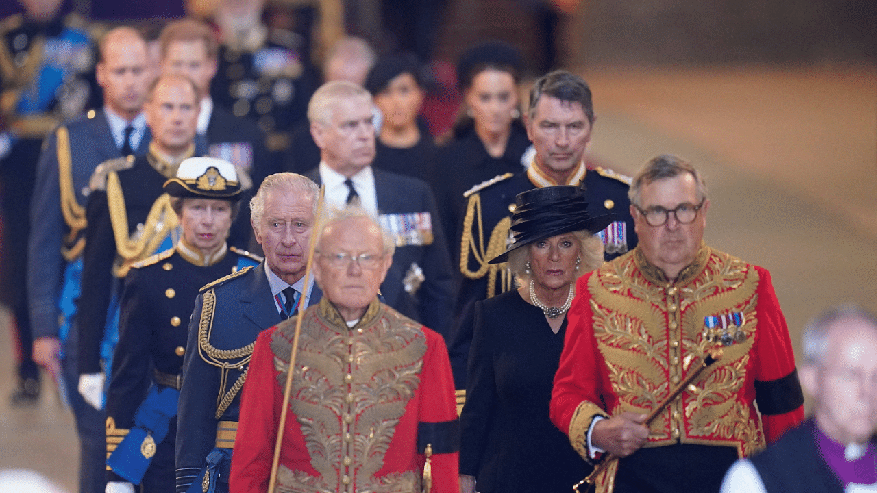 King Charles will wear a full-day ceremonial uniform with medals, and will carry the red velvet and gold Field Marshal Baton that the Queen presented to him in 2012. Credit: Reuters File Photo