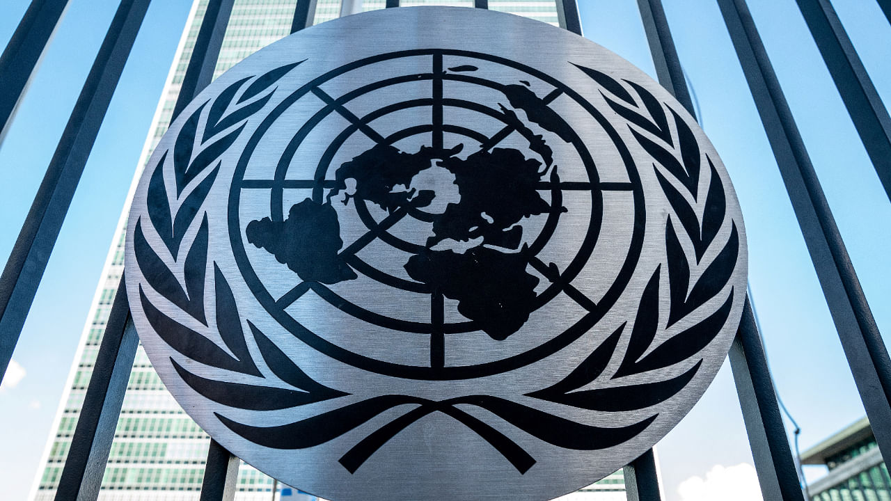 The official emblem of the United Nations is seen at the United Nations Headquarters in New York City. Credit: Reuters File Photo