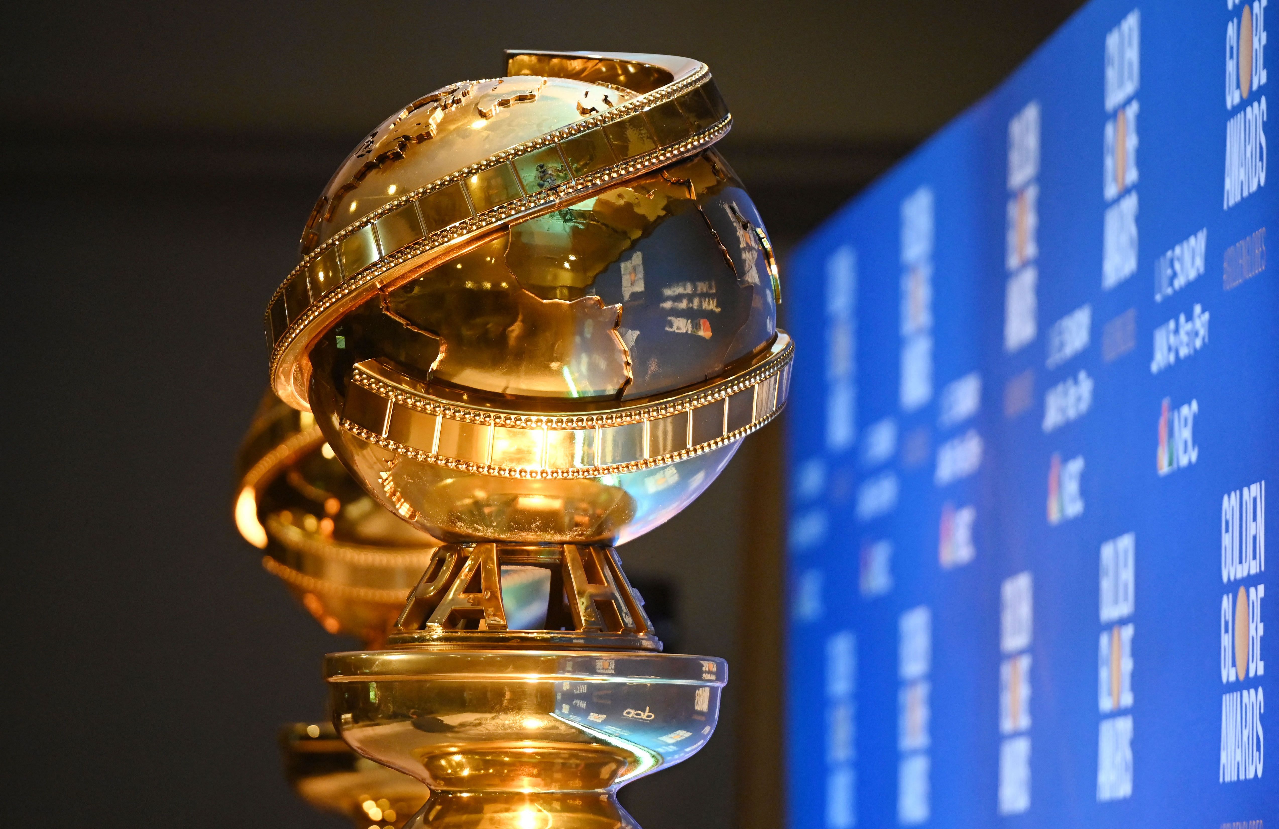Golden Globe trophies. Credit: AFP Photo