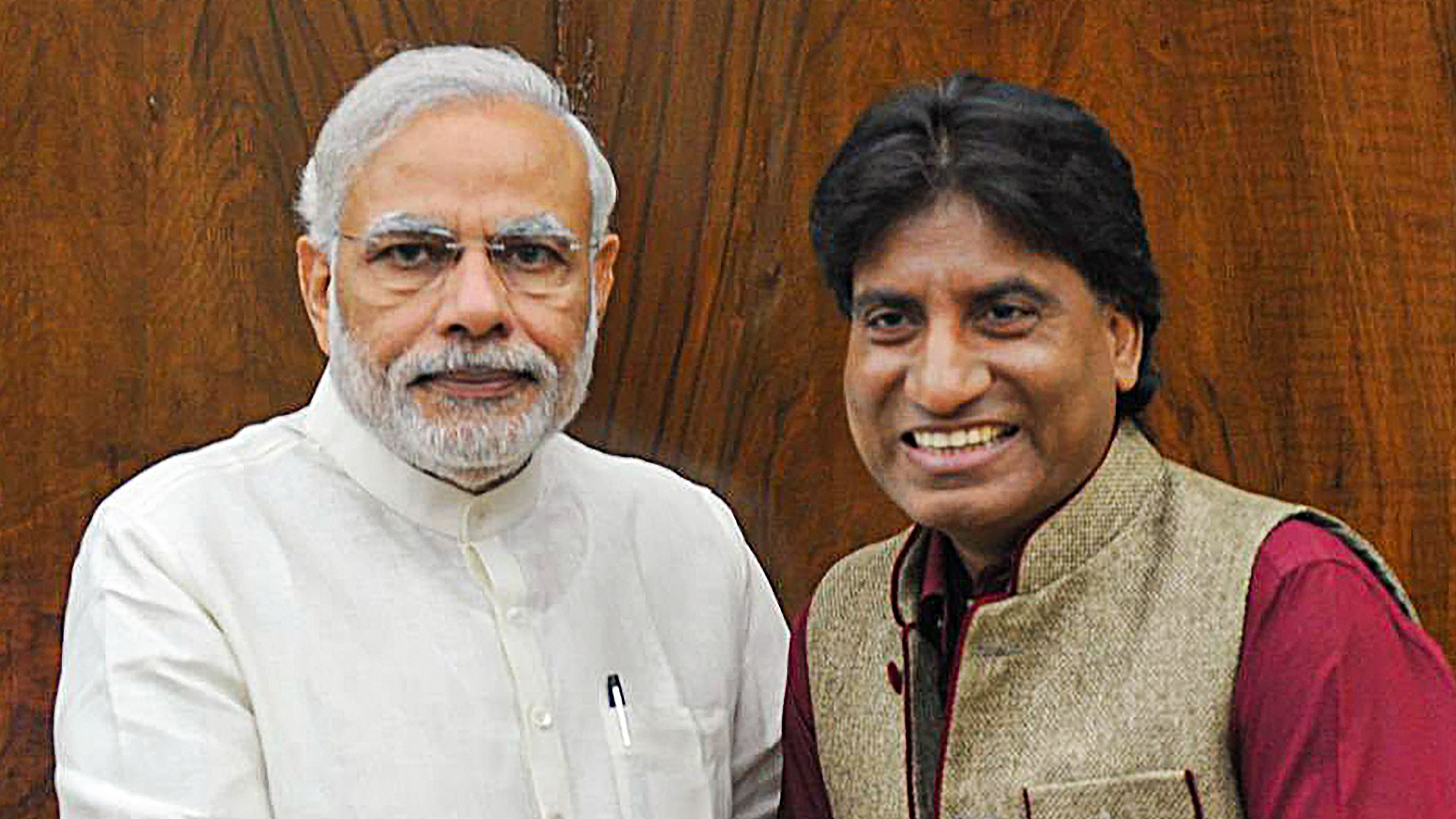 The prime minister tweeted, "Raju Srivastava brightened our lives with laughter, humour and positivity. He leaves us too soon but he will continue to live in the hearts of countless people thanks to his rich work over the years. Credit: PTI Photo