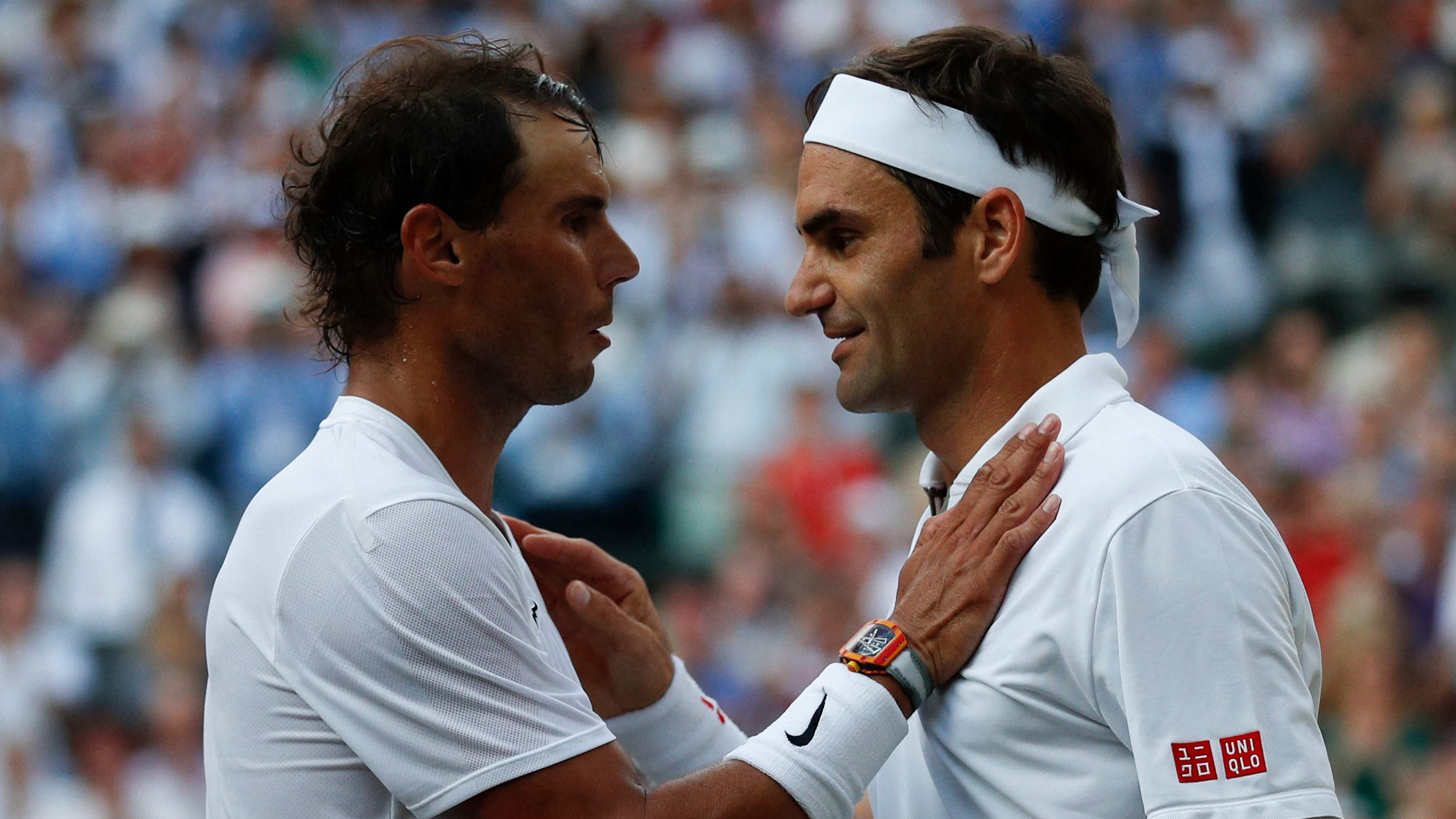 Rafael Nadal (L) and Roger Federer (R). Credit: AFP Photo
