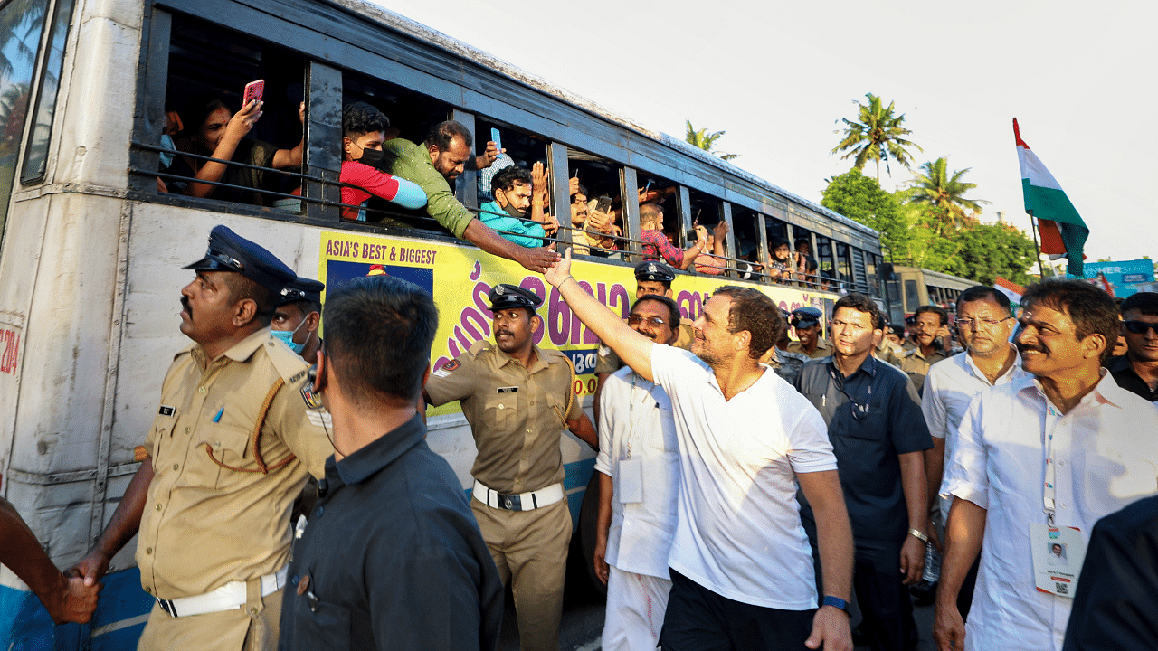 Bharat Jodo Yatra in Kerala. Credit: PTI Photo