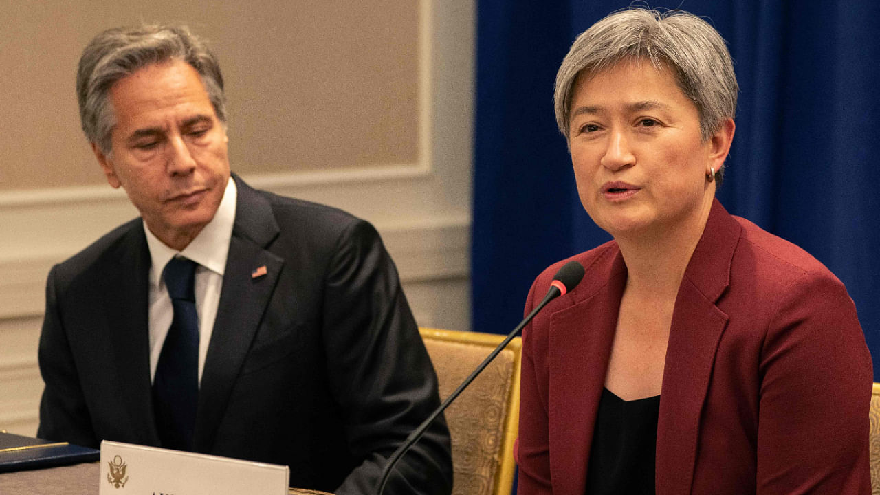 Australian Foreign Minister Penny Wong and US Secretary of State Antony Blinken attend the Indo-Pacific Quad meeting during the 77th UN General Assembly in New York City. Credits: AFP Photo