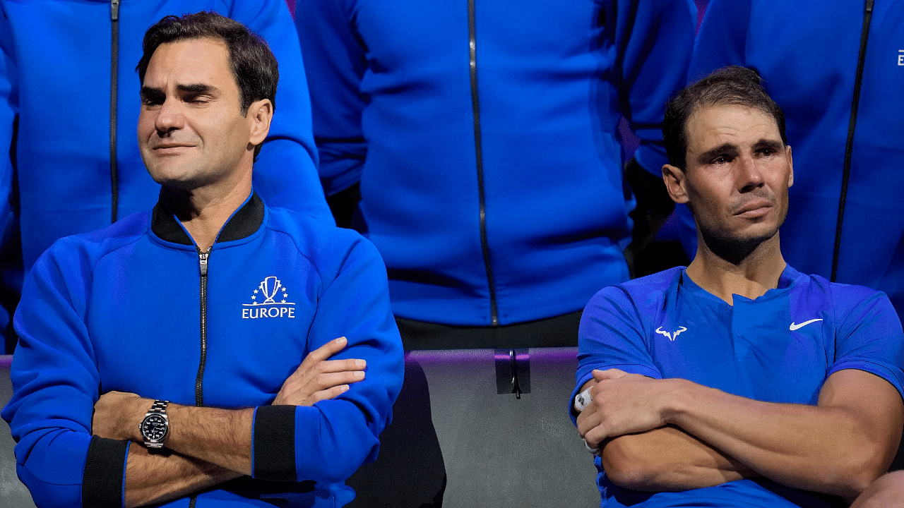 Roger Federer, Rafael Nadal. Credit: AP Photo