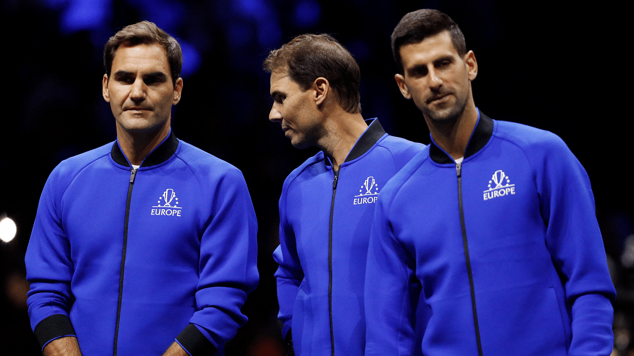  Rafael Nadal, Novak Djokovic and Roger Federer. Credit: Reuters Photo