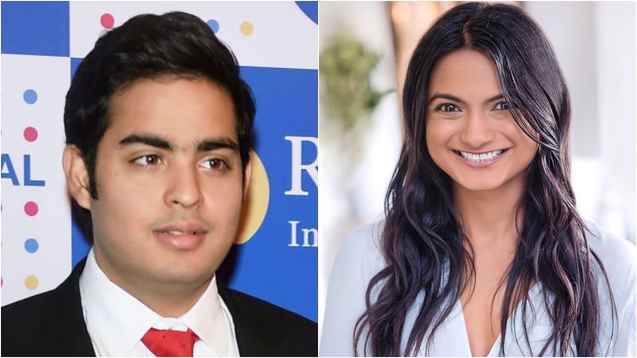 Reliance Jio Chairman Akash Ambani and OnlyFans' CEO Amrapali Gan. Credit: PTI Photo/ Linkedin @Amrapali Gan