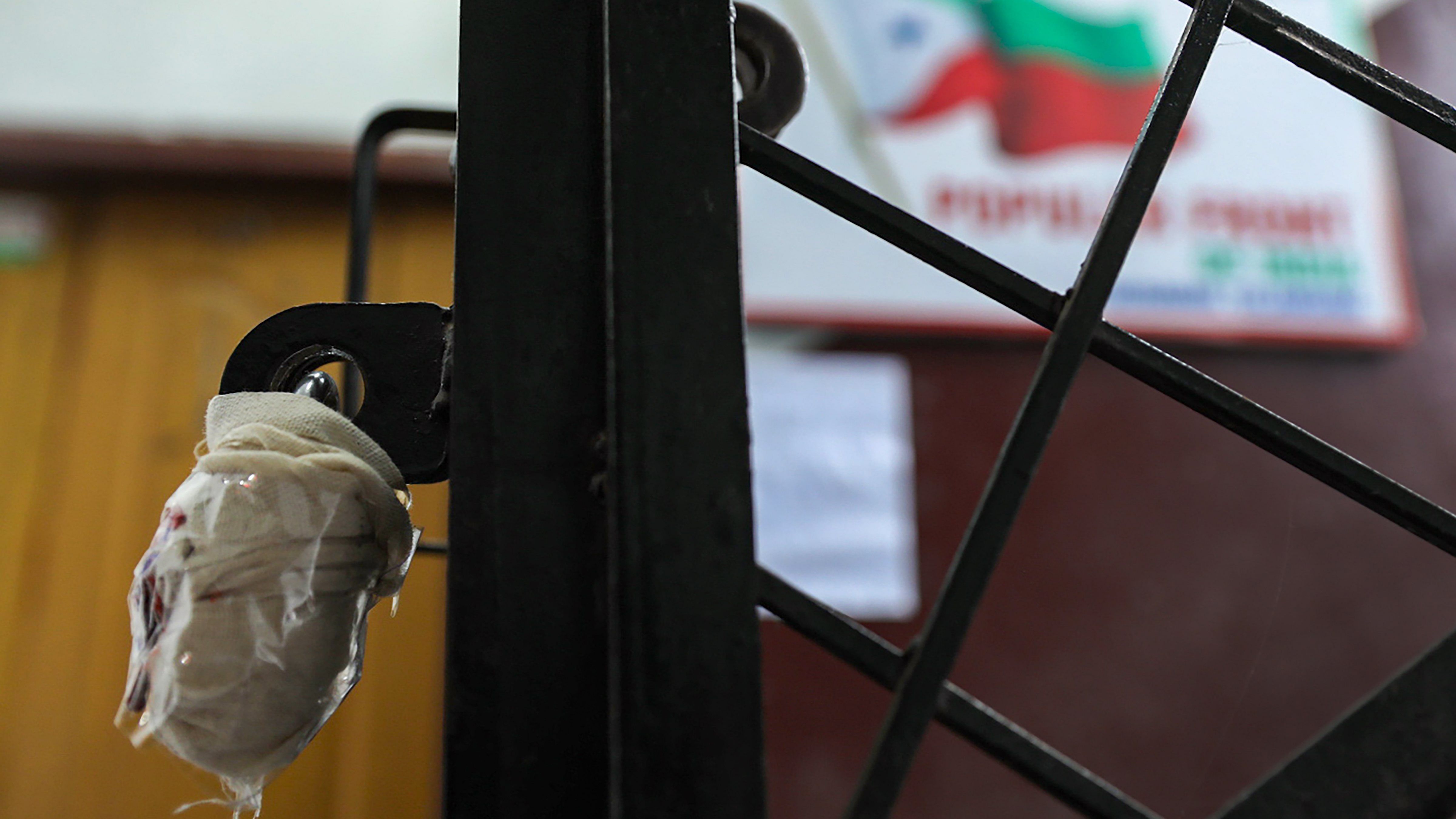 Sealed Popular Front of India (PFI) party office. Credit: PTI Photo