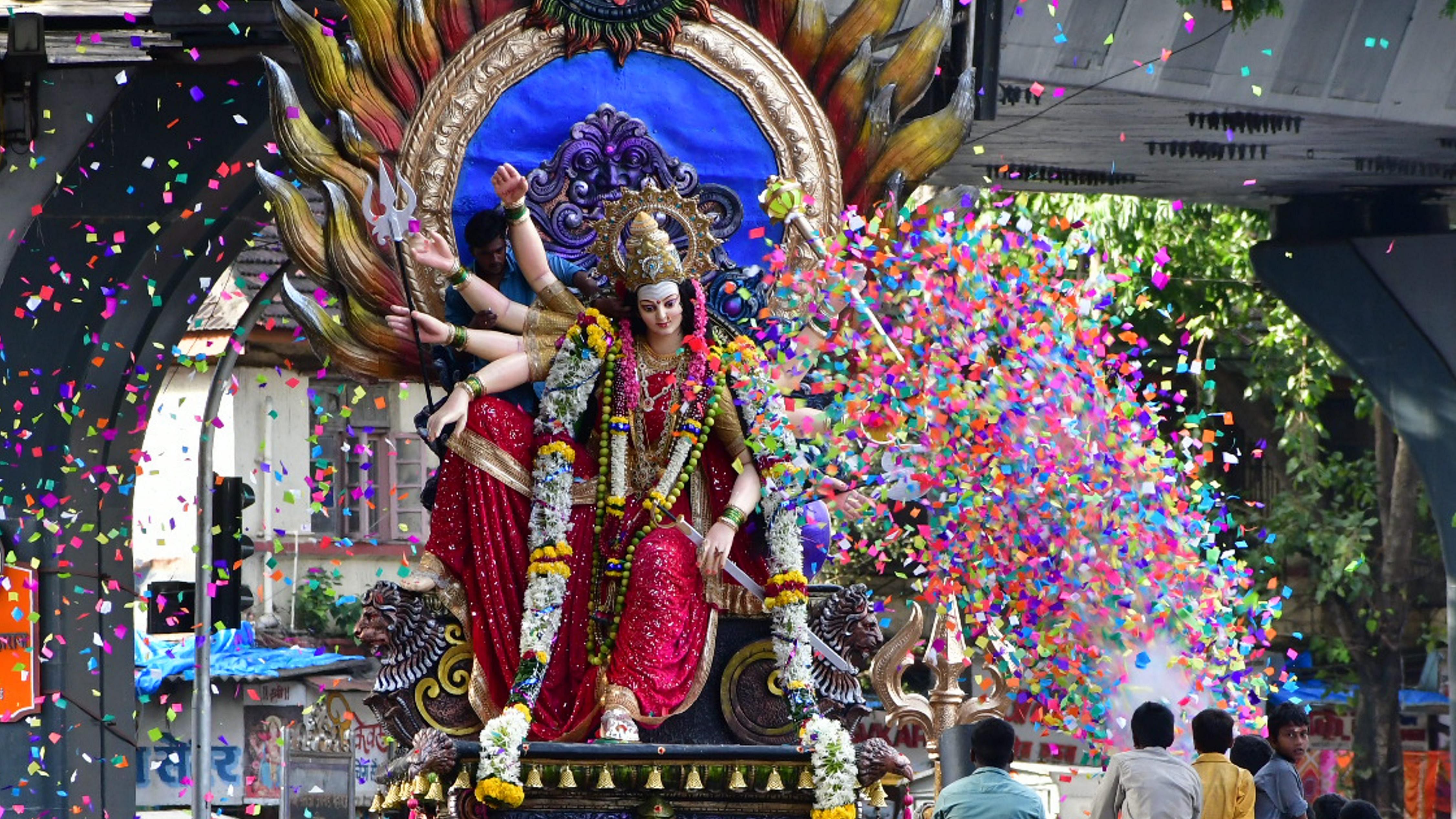 This year, the Durga Puja festival starts on October 1 (Saturday) – which is Maha Shasthi – and ends on 5 October 5 (Wednesday) which is Vijaya Dashami. Credit: PTI Photo 