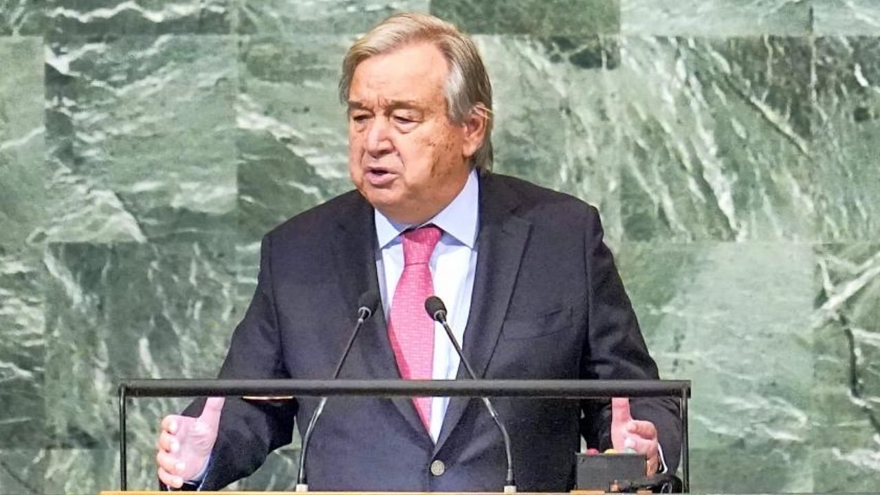 UN Secretary-General Antonio Guterres. Credit: AP/PTI Photo