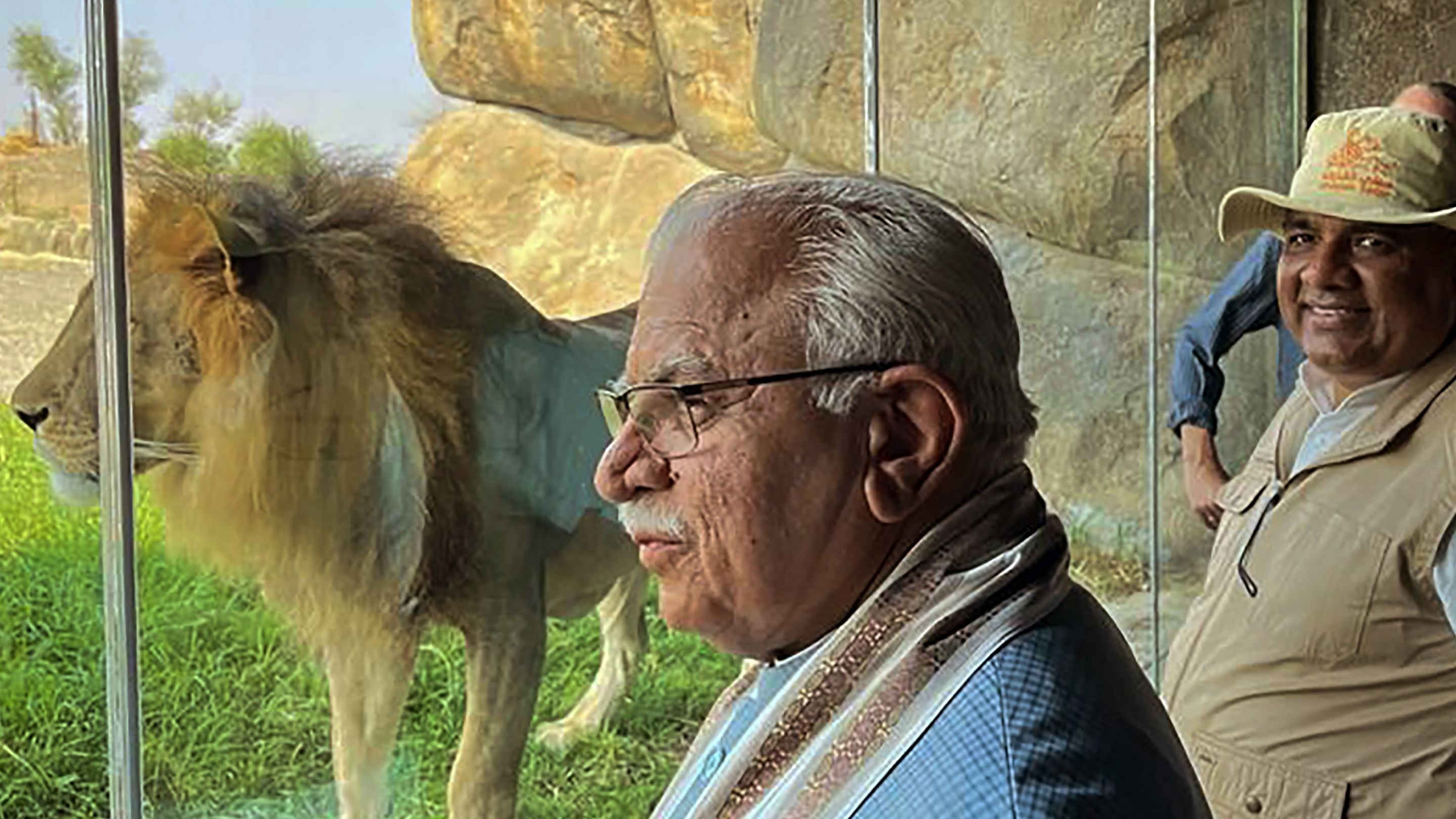 Union Minister for Forest, Environment and Climate Change Bhupender Yadav and Haryana Chief Minister Manohar Lal Khattar visited Sharjah Safari in this regard. Credit: PTI Photo