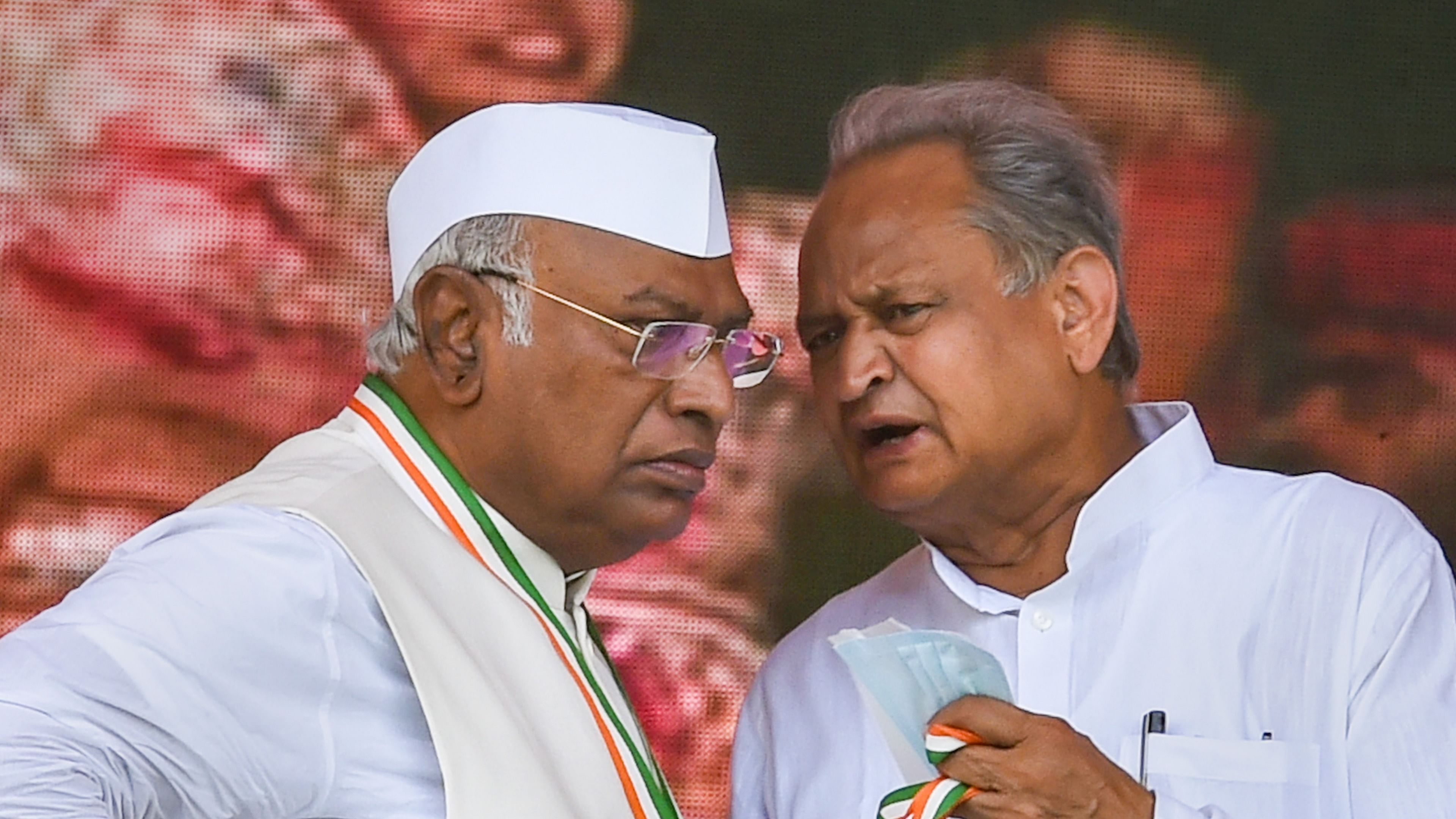 Gehlot appealed to everyone to support Kharge in rebuilding the party after the presidential election. Credit: PTI Photo