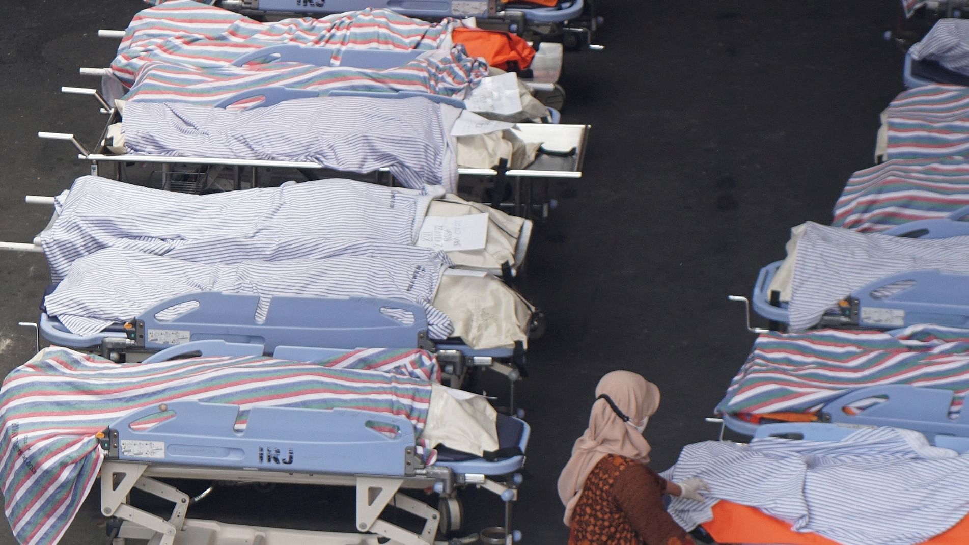 A medical officer checks riot victims at Saiful Anwar hospital following a riot after the league BRI Liga 1 football match between Arema vs Persebaya in Malang, East Java province, Indonesia. Credit: Reuters Image