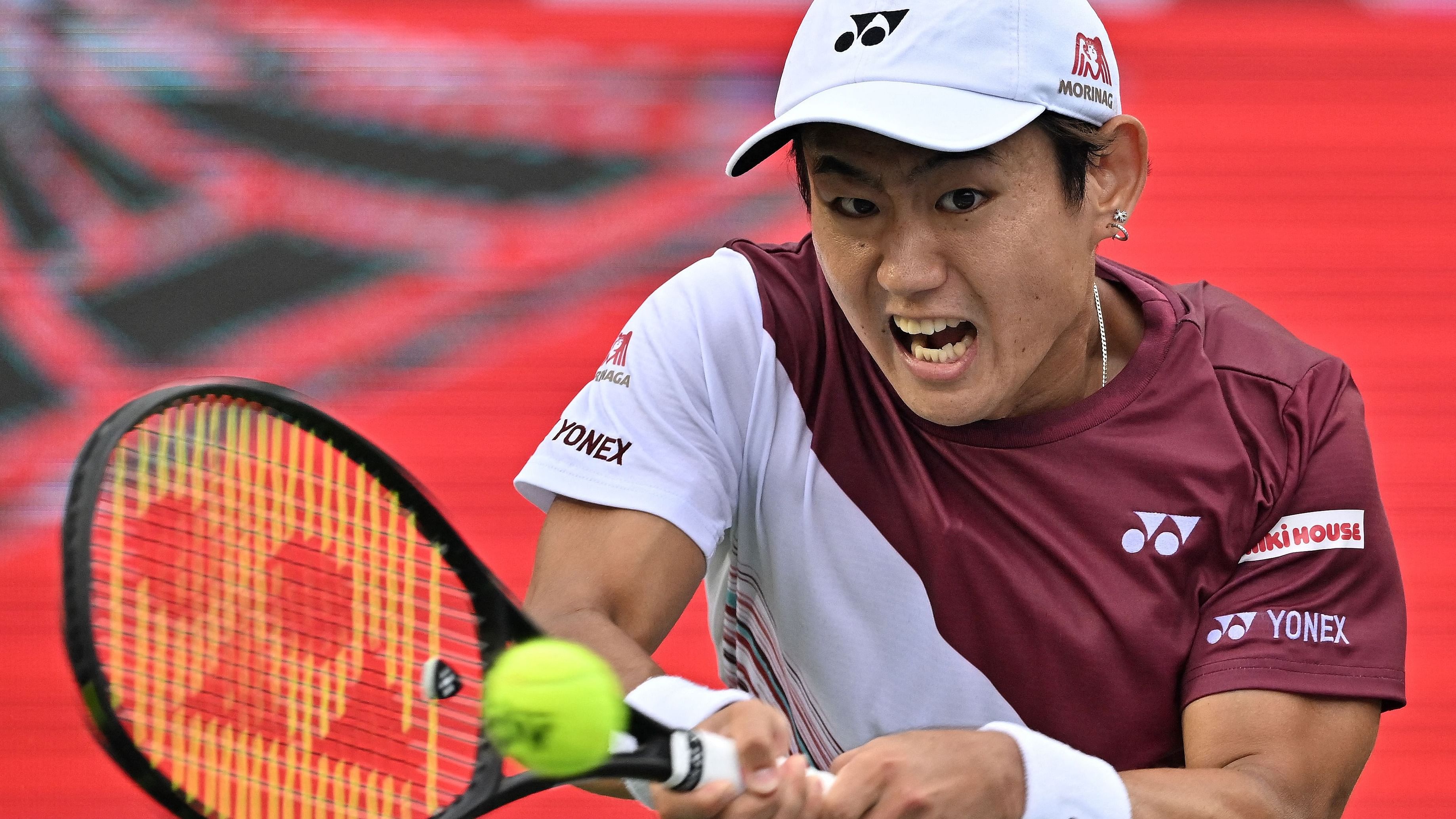 The 27-year-old Japanese, who beat top seed and world No.2 Casper Ruud in the quaterfinals, was impressive in defense.  Credit: AFP Photo