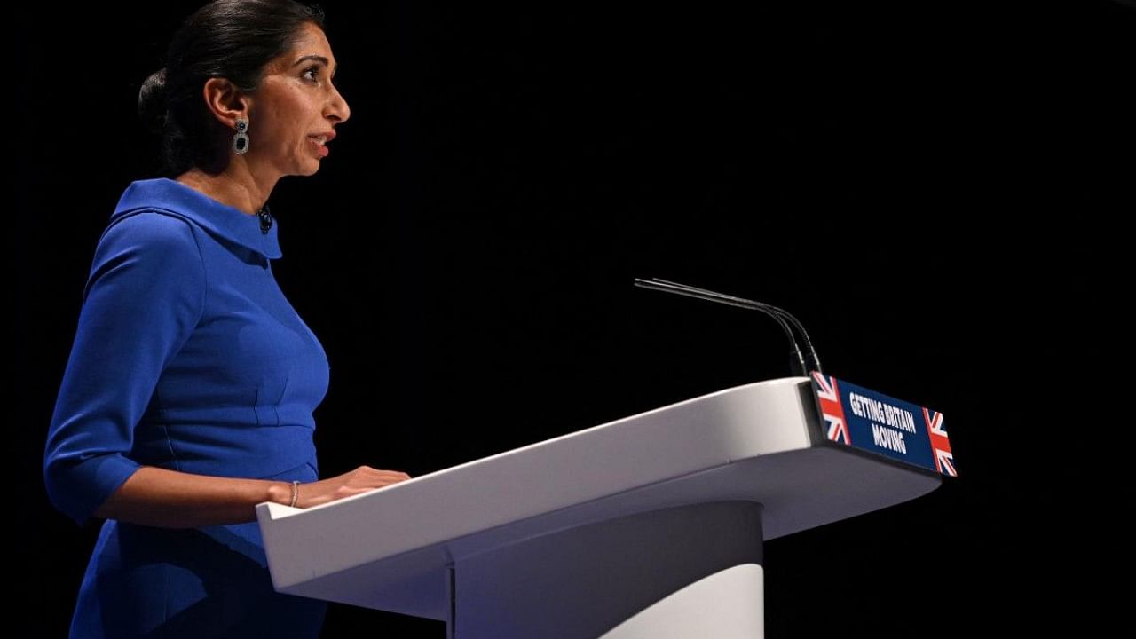 Britain's Home Secretary Suella Braverman. Credit: AFP Photo