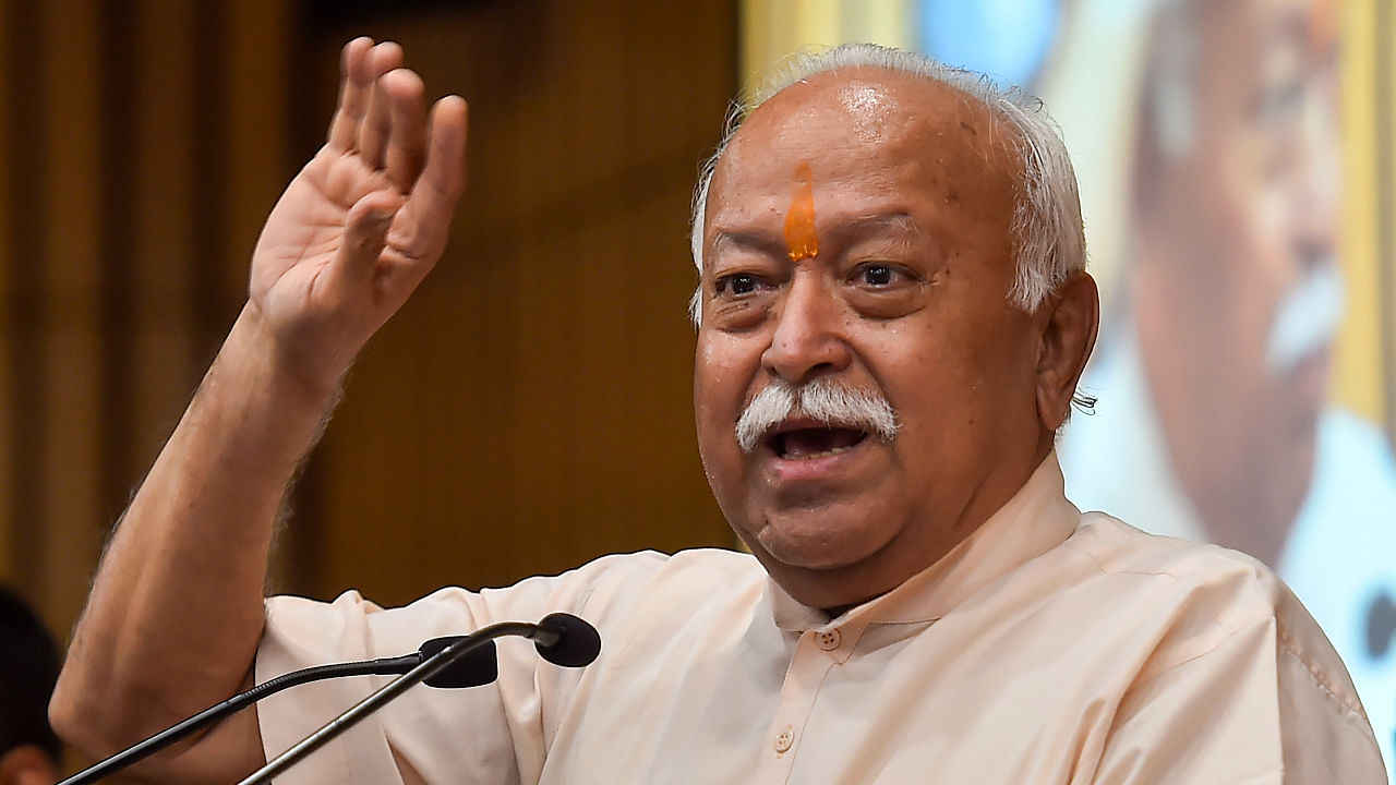 RSS chief Mohan Bhagwat. Credit: PTI File Photo