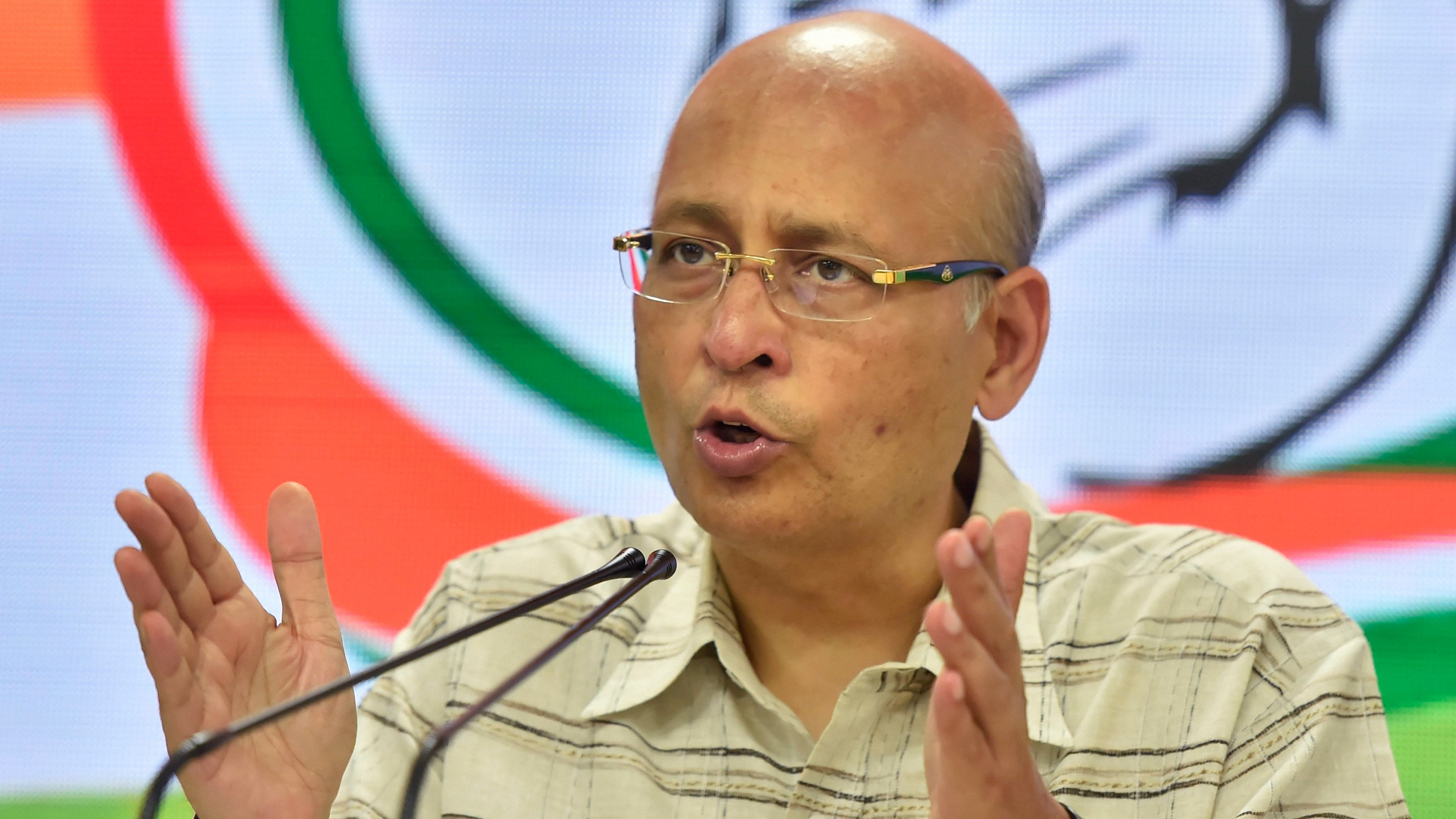 Abhishek Manu Singhvi. Credit: PTI Photo