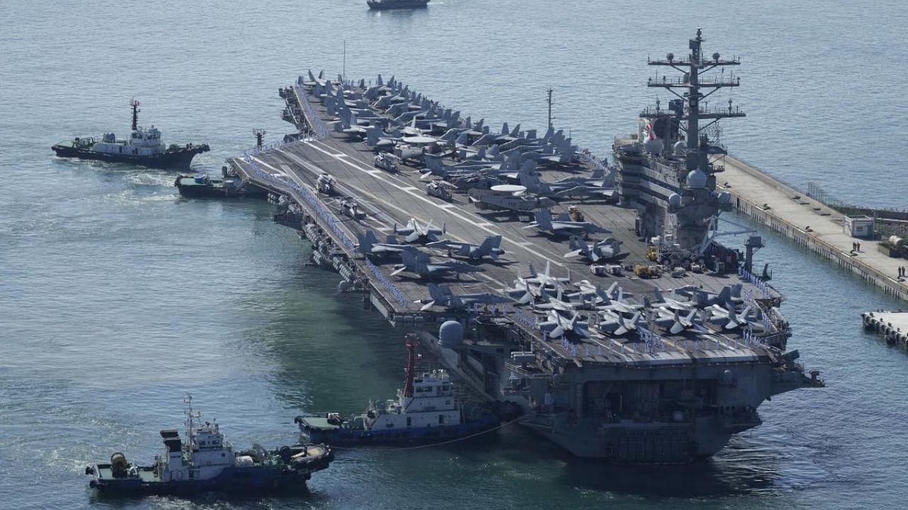 The US carrier USS Ronald. Credit: AP/PTI File Photo