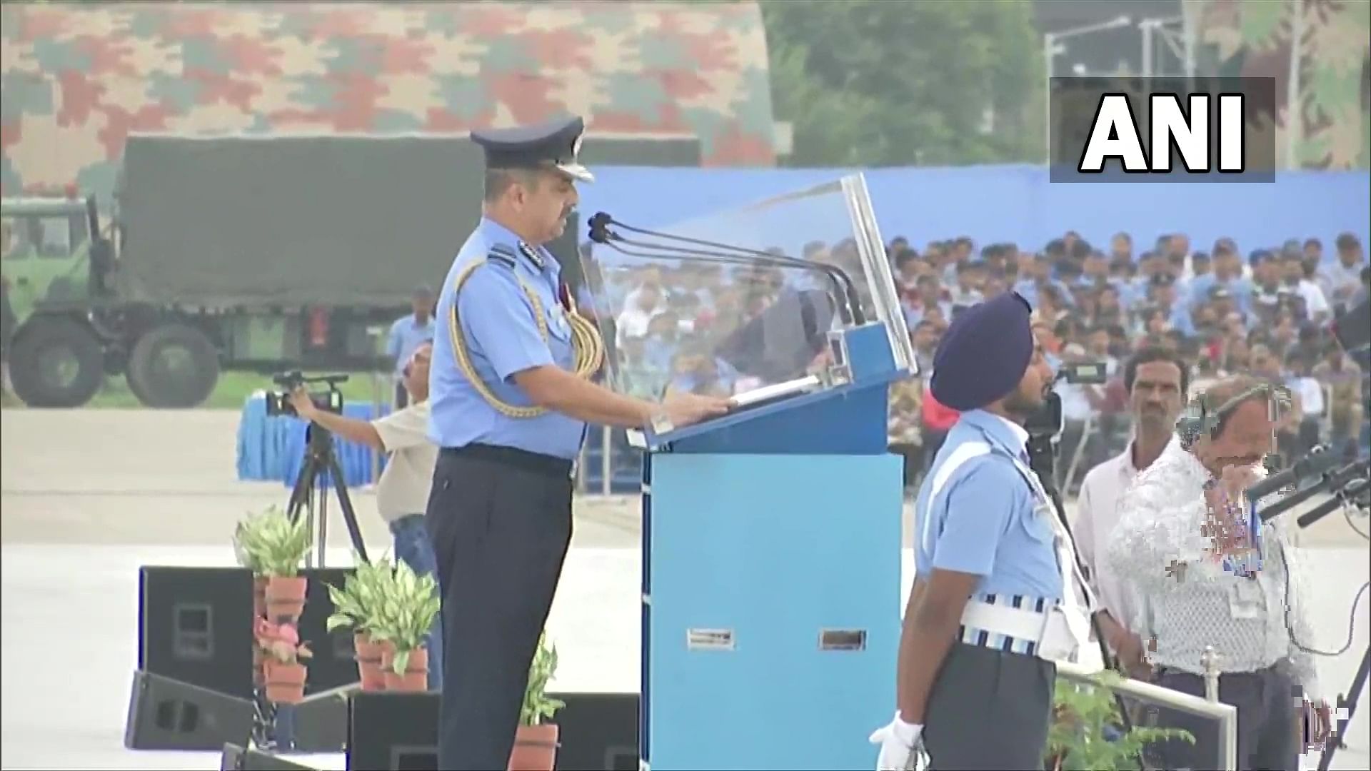 IAF chief Air Chief Marshal Vivek Ram Chaudhari. Credit: Twitter/@ANINews