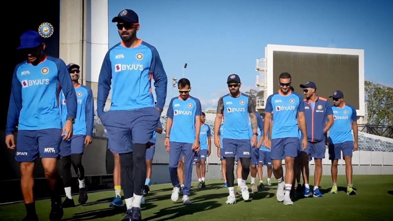 India's training session at the WACA. Credit: Twitter/@BCCI