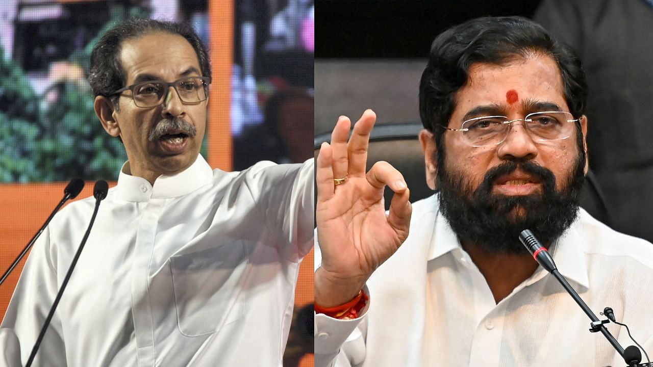 Uddhav Thackeray and Eknath Shinde. Credit: PTI Photos