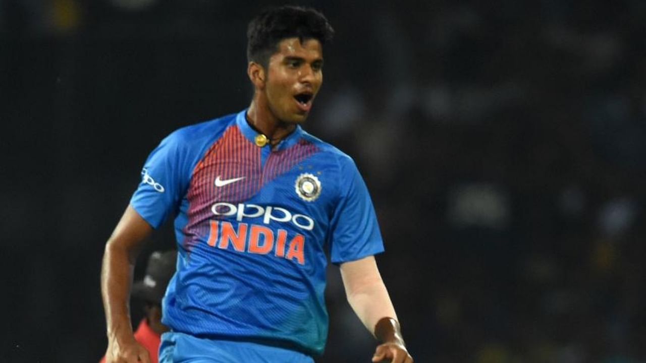 Off-spin all-rounder Washington Sundar. Credit: AFP Photo