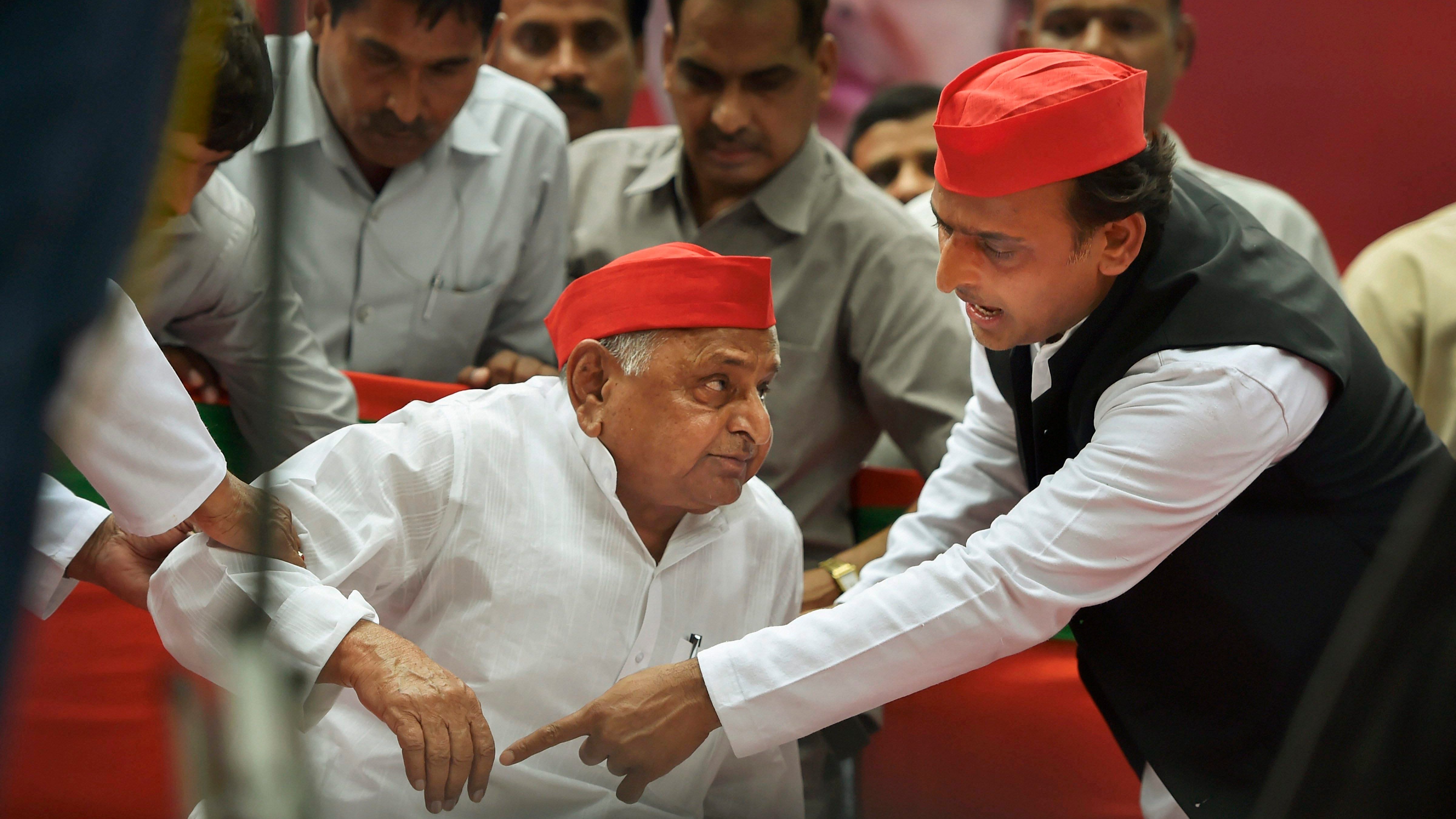 Mulayam, who was also credited with having the largest political clan in the country, chose Akhilesh Yadav, the son from his first wife, as his political successor after the SP won the assembly polls in UP in 2012 over his younger brother Shivpal Singh Yadav, who was among the founders of the party. Credit: PTI File Photo
