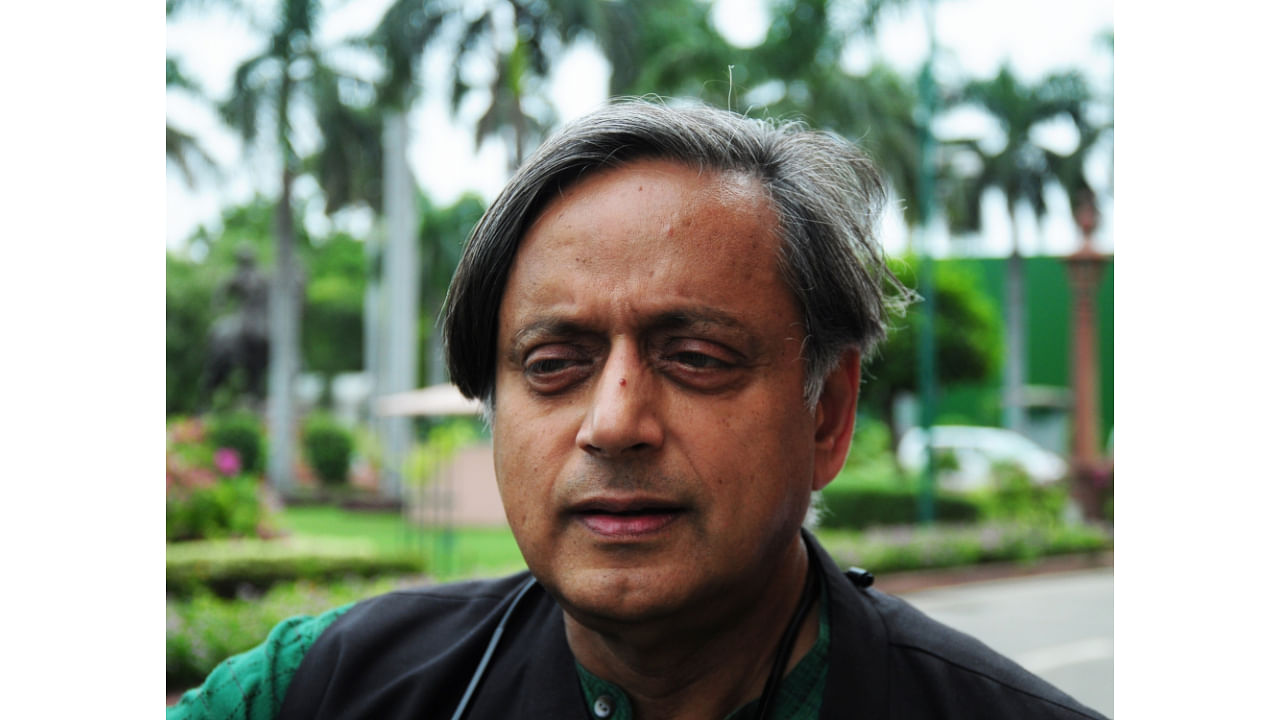 Congress presidential candidate Shashi Tharoor. Credit: IANS Photo