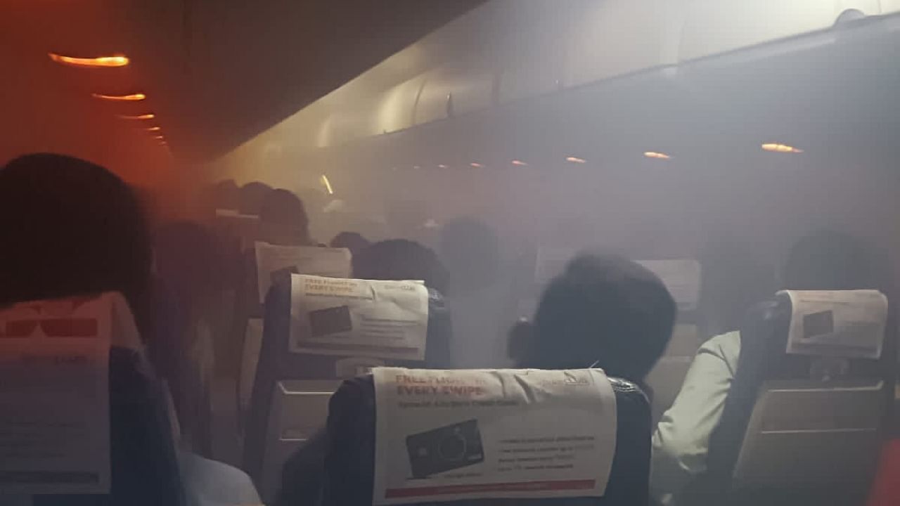 According to the DGCA official, the plane made an emergency landing due to smoke observed in the cockpit. Credit: Twitter/@SrikanthMulupal