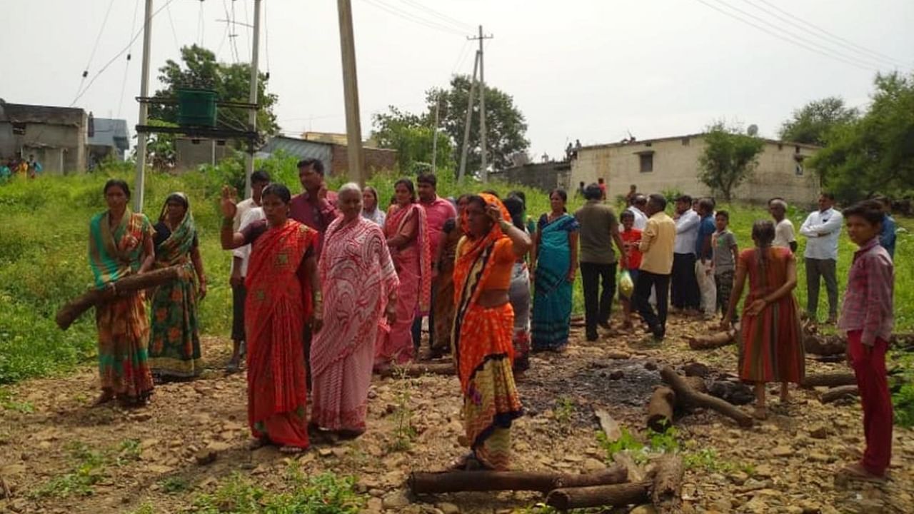 The upper caste people in tiny hamlet of Murga (K) in Kamalanagar taluk of Bidar district have hurled the pyre wood stacked for the funeral of dalit man. Credit: Special arrangement