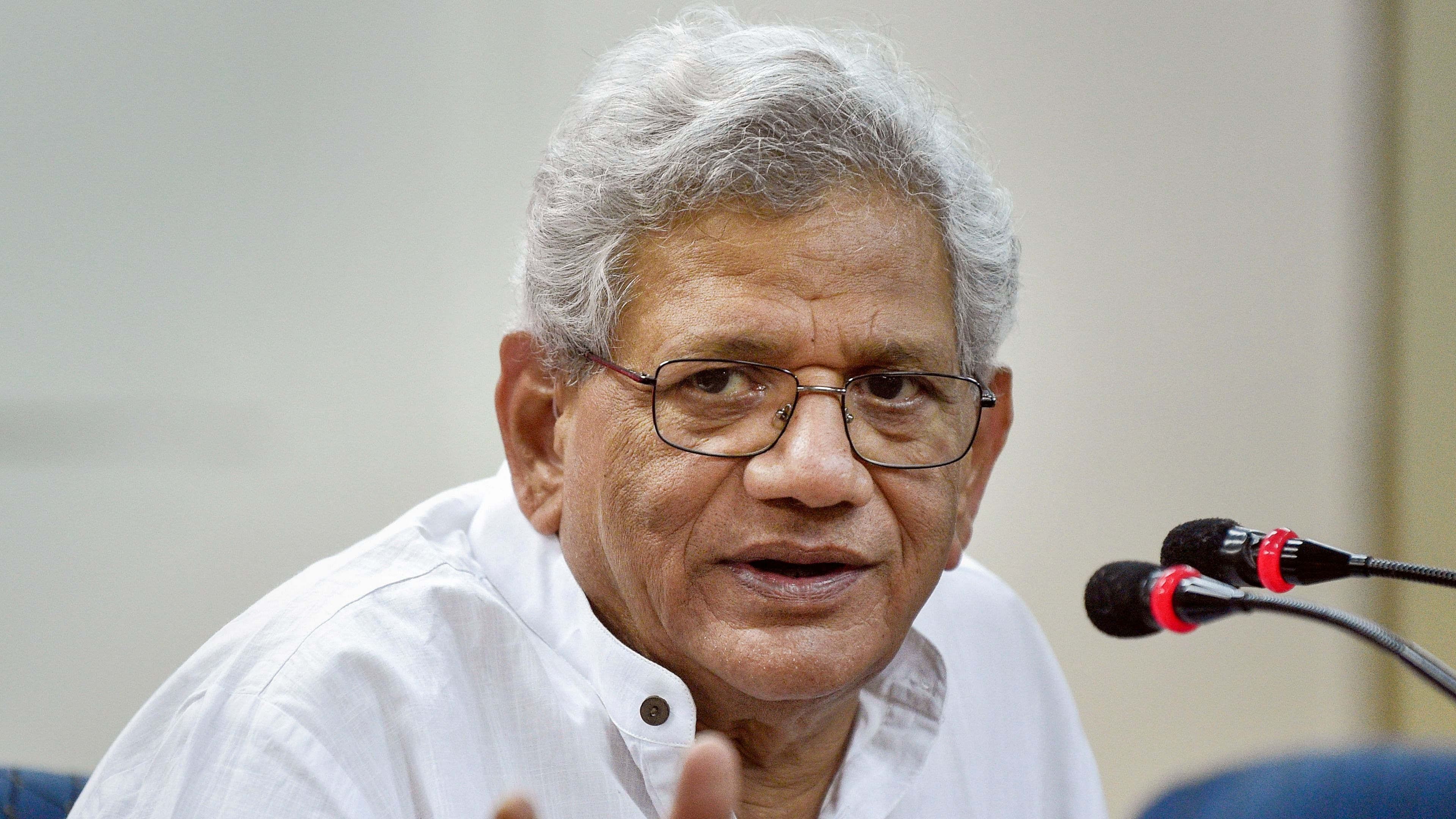 Yechury also said he was surprised that the poll panel had changed its stand on the issue. Credit: PTI Photo 