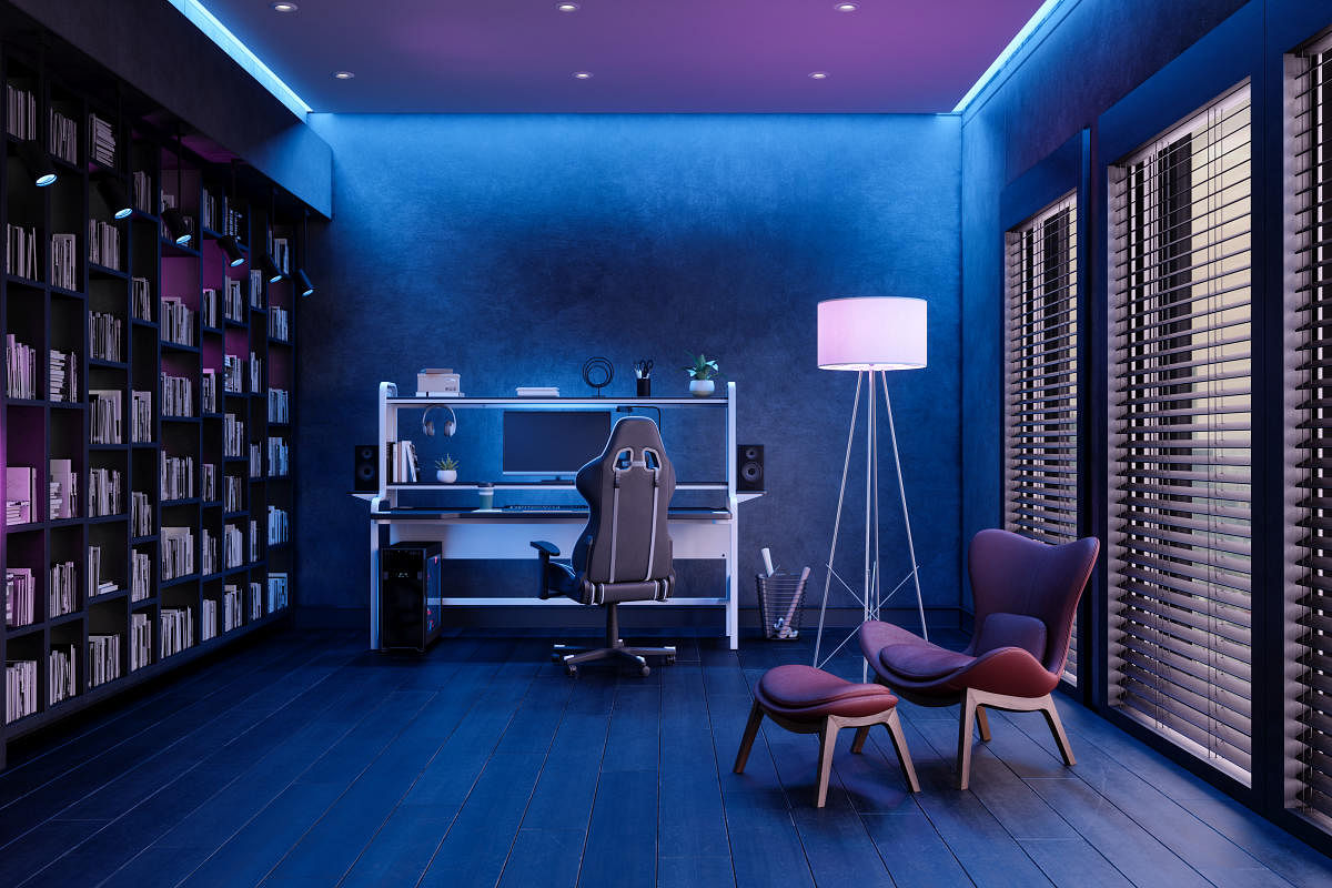 Pick darker shades for the walls as they give you the liberty to play around with the lighting. Credit: Getty Images