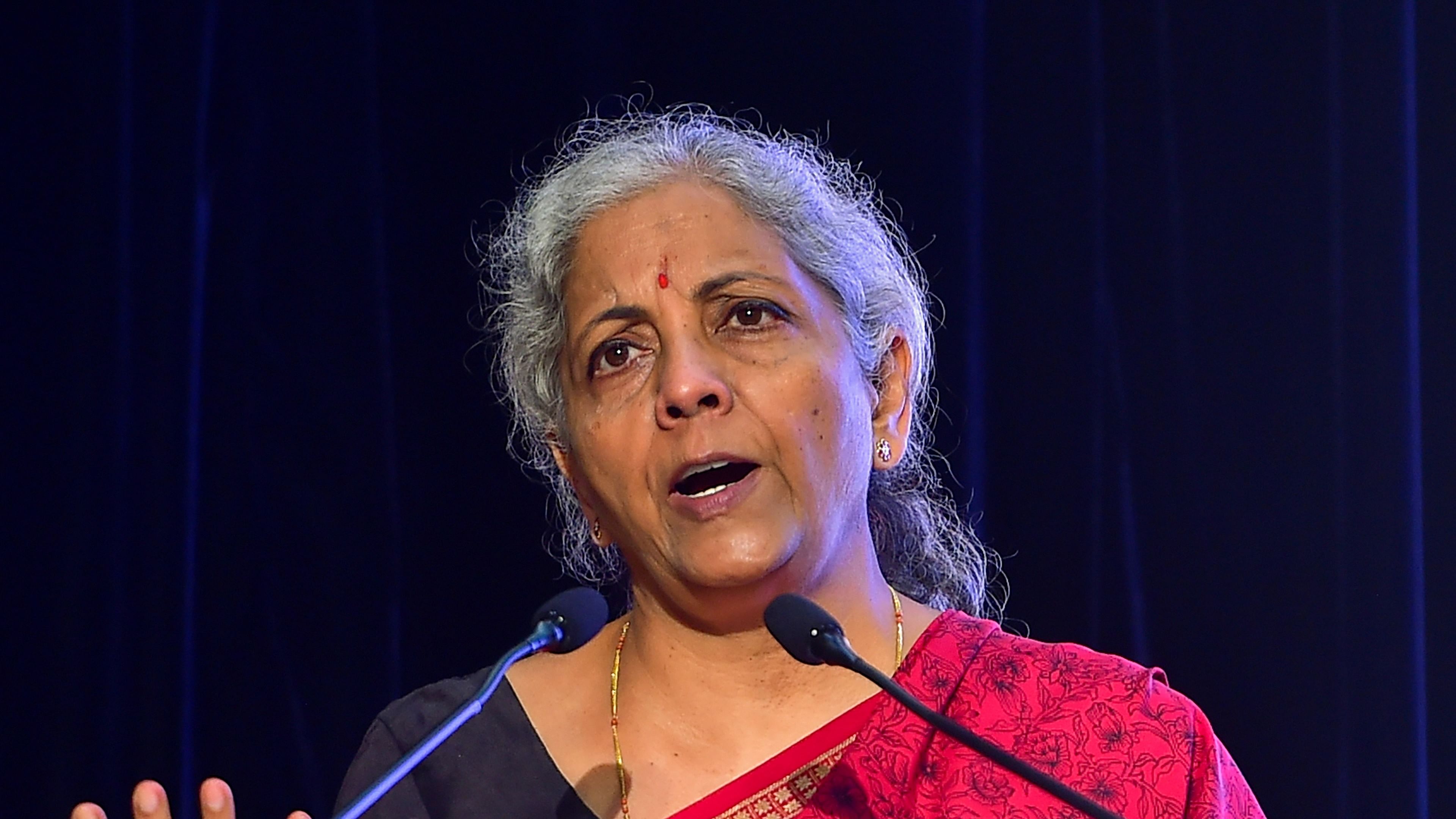 Sitharaman told members of the IMFC that the Indian Government has taken initiatives to protect growth while pursuing inflation management. Credit: PTI Photo