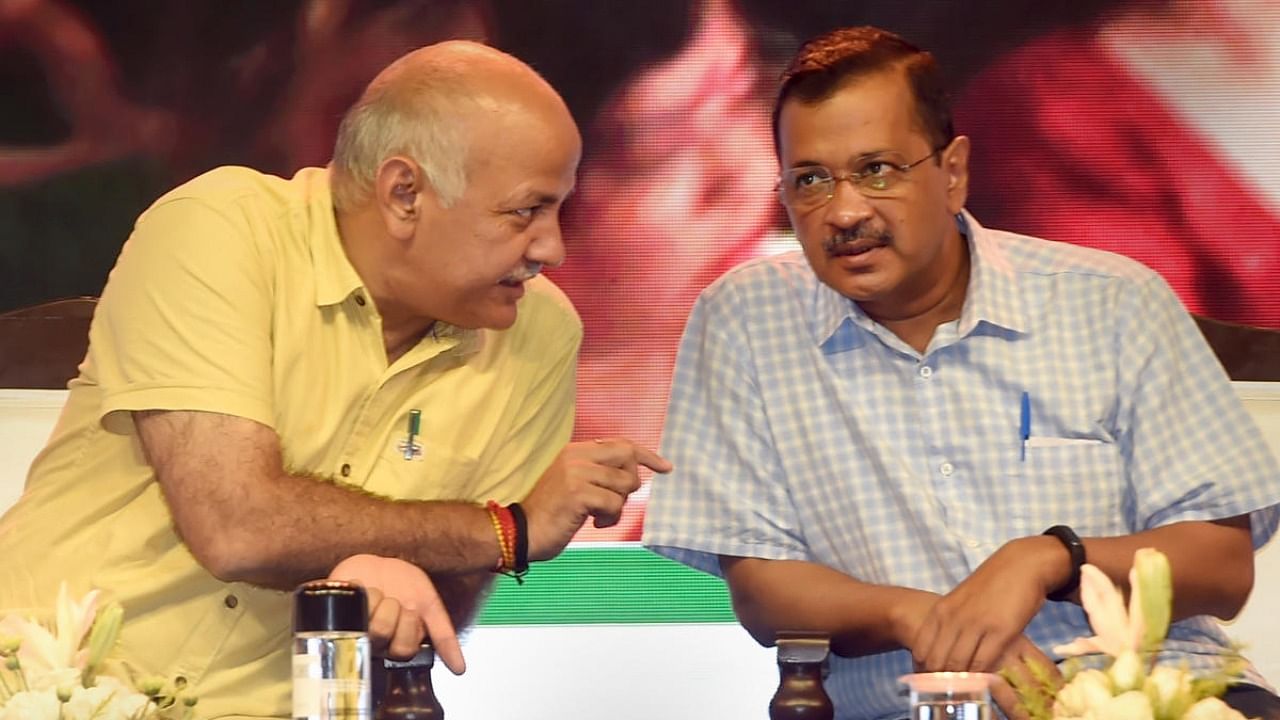  Arvind Kejriwal with Manish Sisodia. Credit: PTI Photo