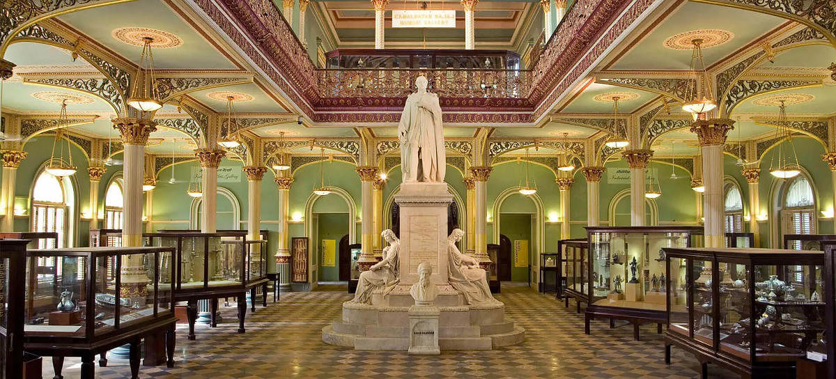 The grand foyer of the museum