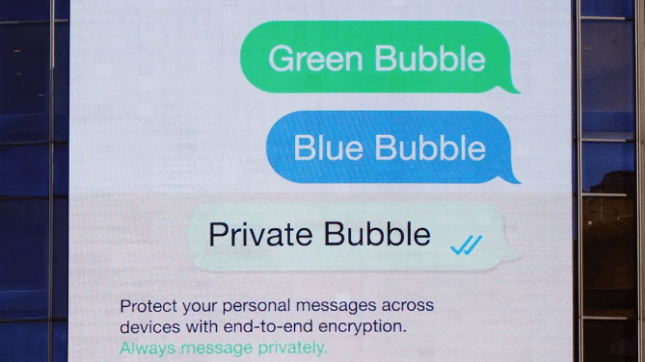 Meta's ad campaign promoting private messaging on Whatsapp. Credit: Instagram/@ zuck