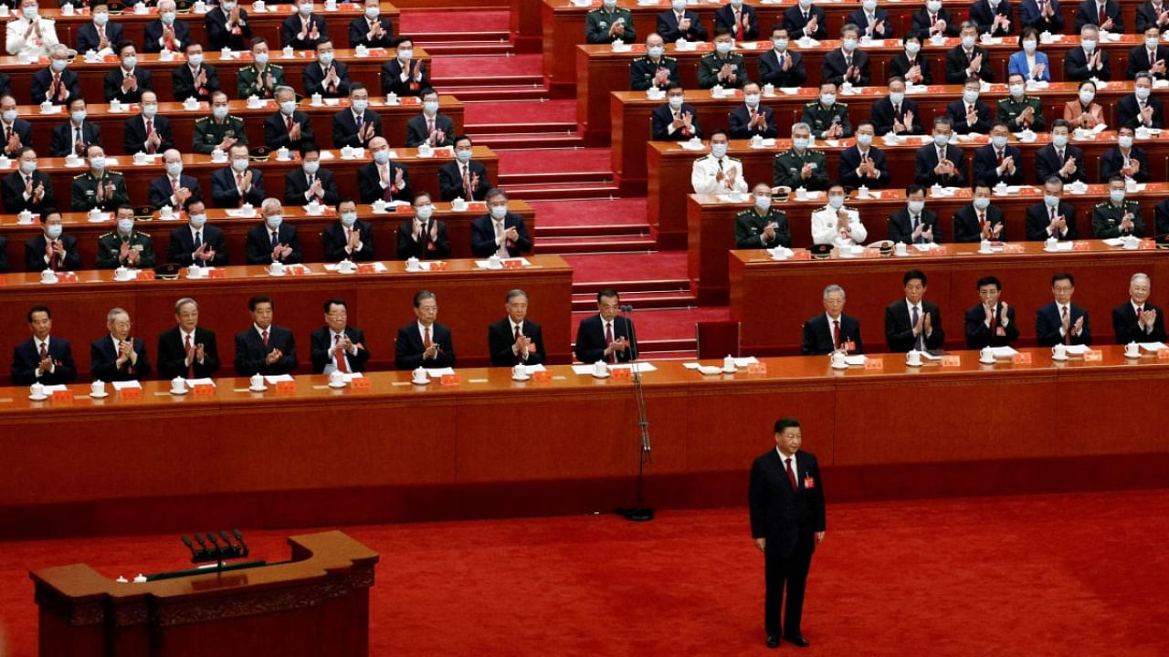 Chinese President Xi Jinping attends the opening ceremony of the 20th National Congress of the Communist Party of China, at the Great Hall of the People in Beijing. Credit: Reuters Photo