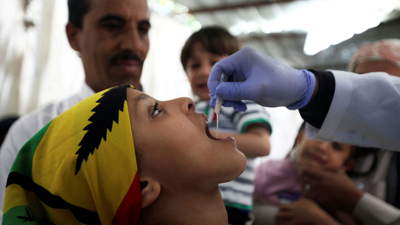 A girl receives a cholera vaccination during a house-to-house immunisation campaign in Sanaa, Yemen April 24, 2019. Credit: Reuters File Photo