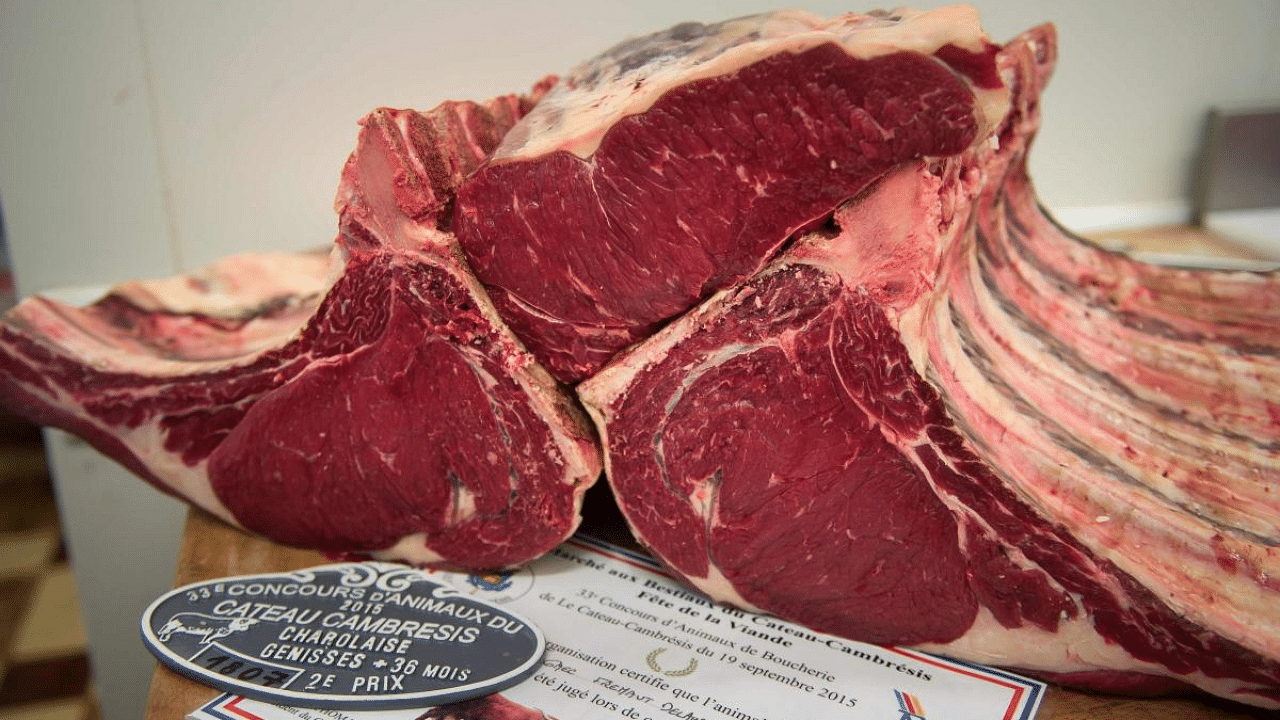 Meat at a butcher shop. Credit: AFP Photo