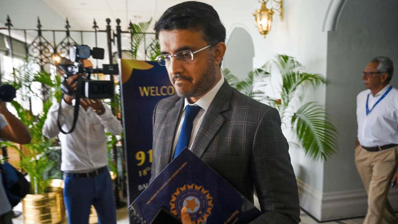 Sourav Ganguly while acting as BCCI president. Credit: AFP Photo