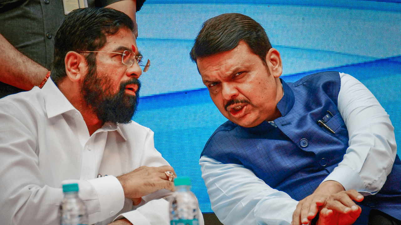  Maharashtra Chief Minister Eknath Shinde and Dy Chief Minister Devendra Fadnavis. Credit: PTI Photo