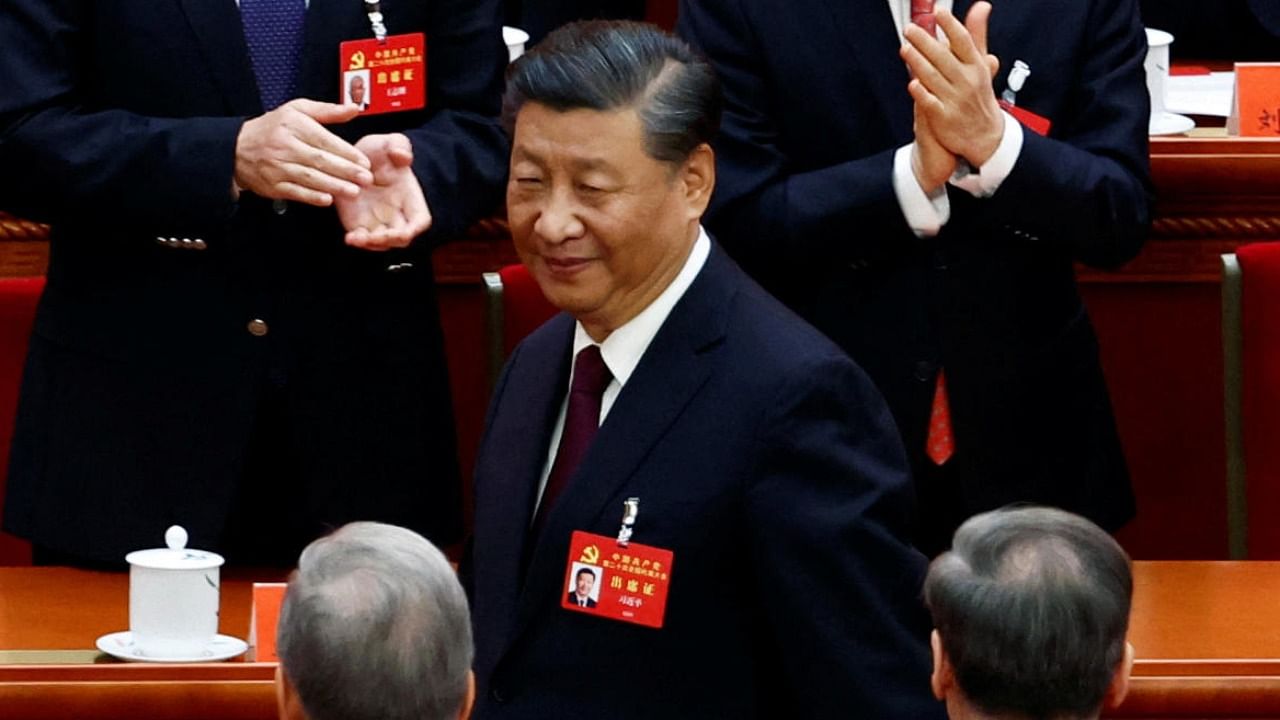Chinese President Xi Jinping at the 20th National Congress of the Communist Party of China. Credit: Reuters Photo