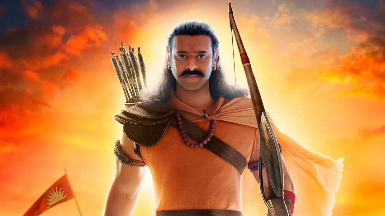 Prabhas is seen as Lord Ram in Adipurush poster. Credit: Special Arrangement