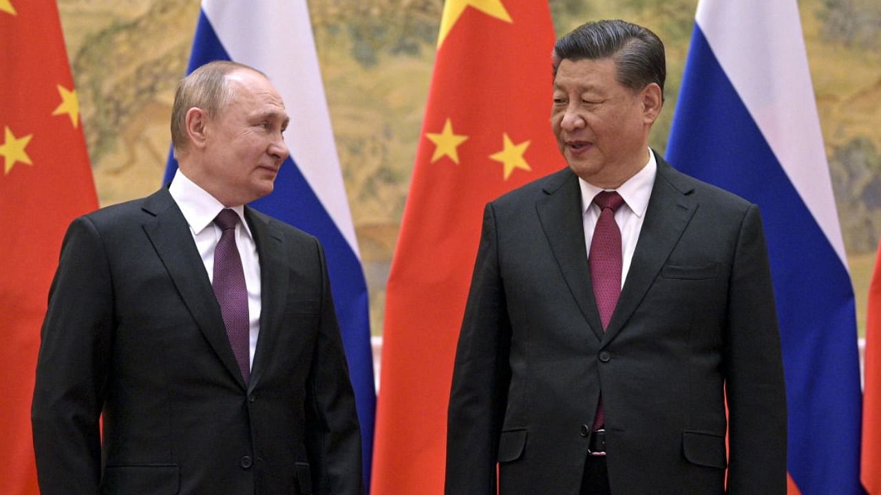 File photo of Chinese President Xi Jinping and Russia's Vladimir Putin. Credit: AP/PTI