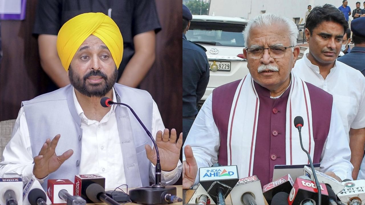 <div class="paragraphs"><p>Punjab CM Bhagwant Mann and his Haryana counterpart Manohar Lal Khattar. </p></div>