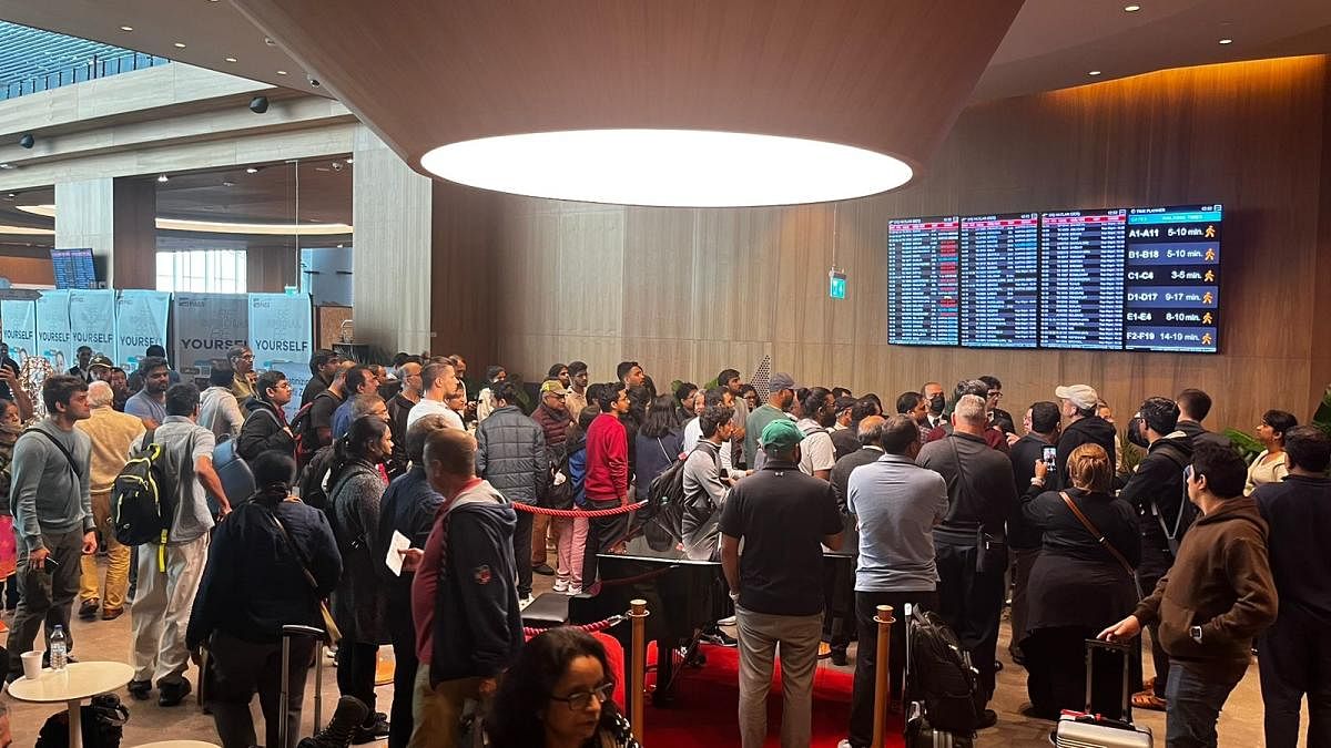 Frustration and confusion prevailed at the Istanbul airport where about 380 Bengaluru-bound passengers of Lufthansa flight LH 754 were stranded last week. PIC SOURCE: VASISHTA JAYANTI