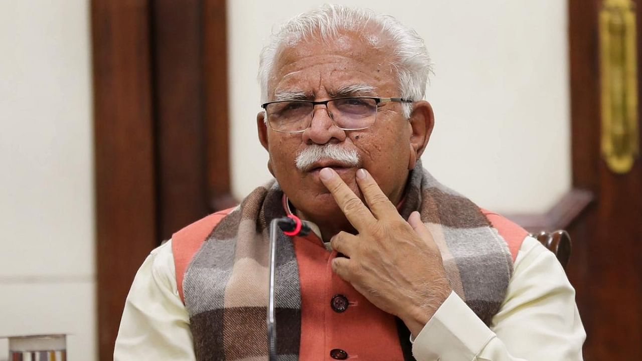 Haryana Chief Minister Manohar Lal Khattar. Credit: PTI Photo