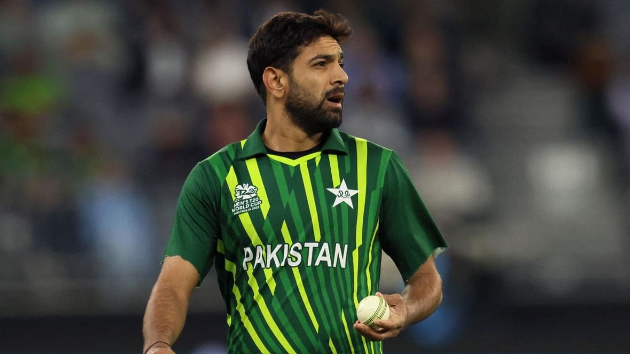 Pakistani fast bowler Haris Rauf. Credit: AFP Photo